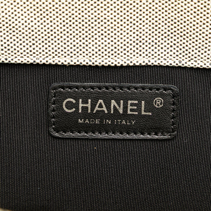 Chanel Cc Camellia No. 5 Choco Bar Canvas Tote
