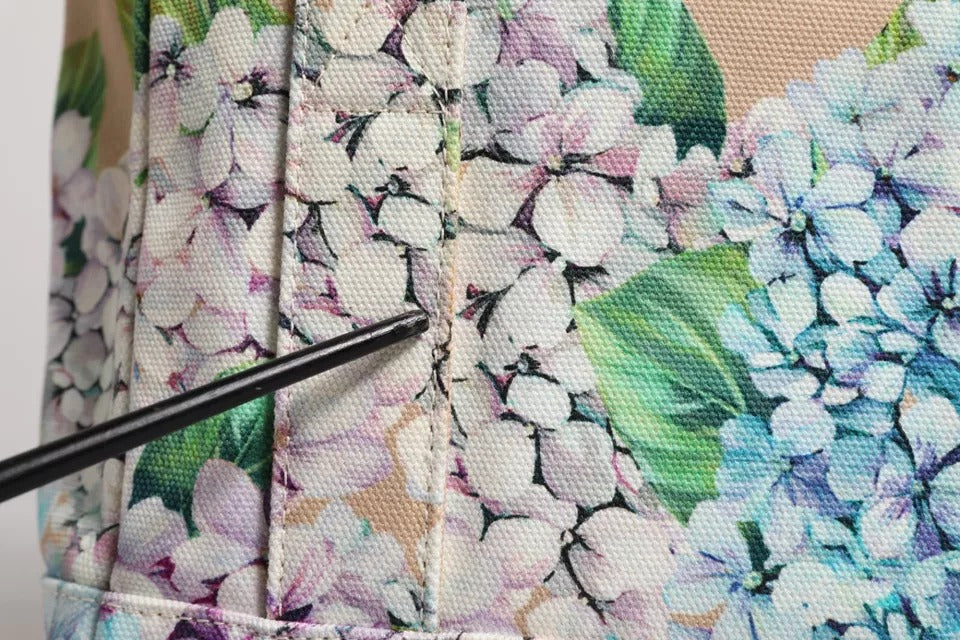 Dolce & Gabbana Multicolor Floral Canvas Tania Top Handle Tote Bag