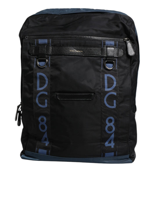 Dolce & Gabbana Black Nylon Dg Logo School Backpack Bag