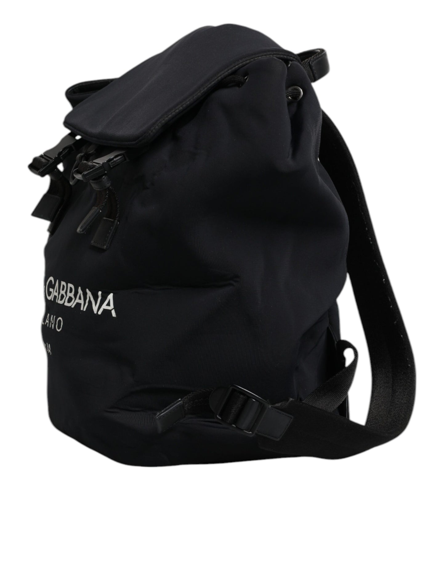 Dolce & Gabbana Black Neoprene Nylon Dg Logo School Backpack Bag