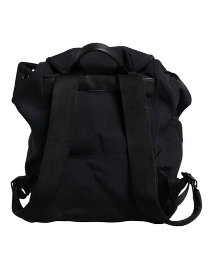 Dolce & Gabbana Black Neoprene Nylon Dg Logo School Backpack Bag