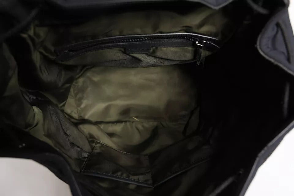 Dolce & Gabbana Black Neoprene Nylon Dg Logo School Backpack Bag