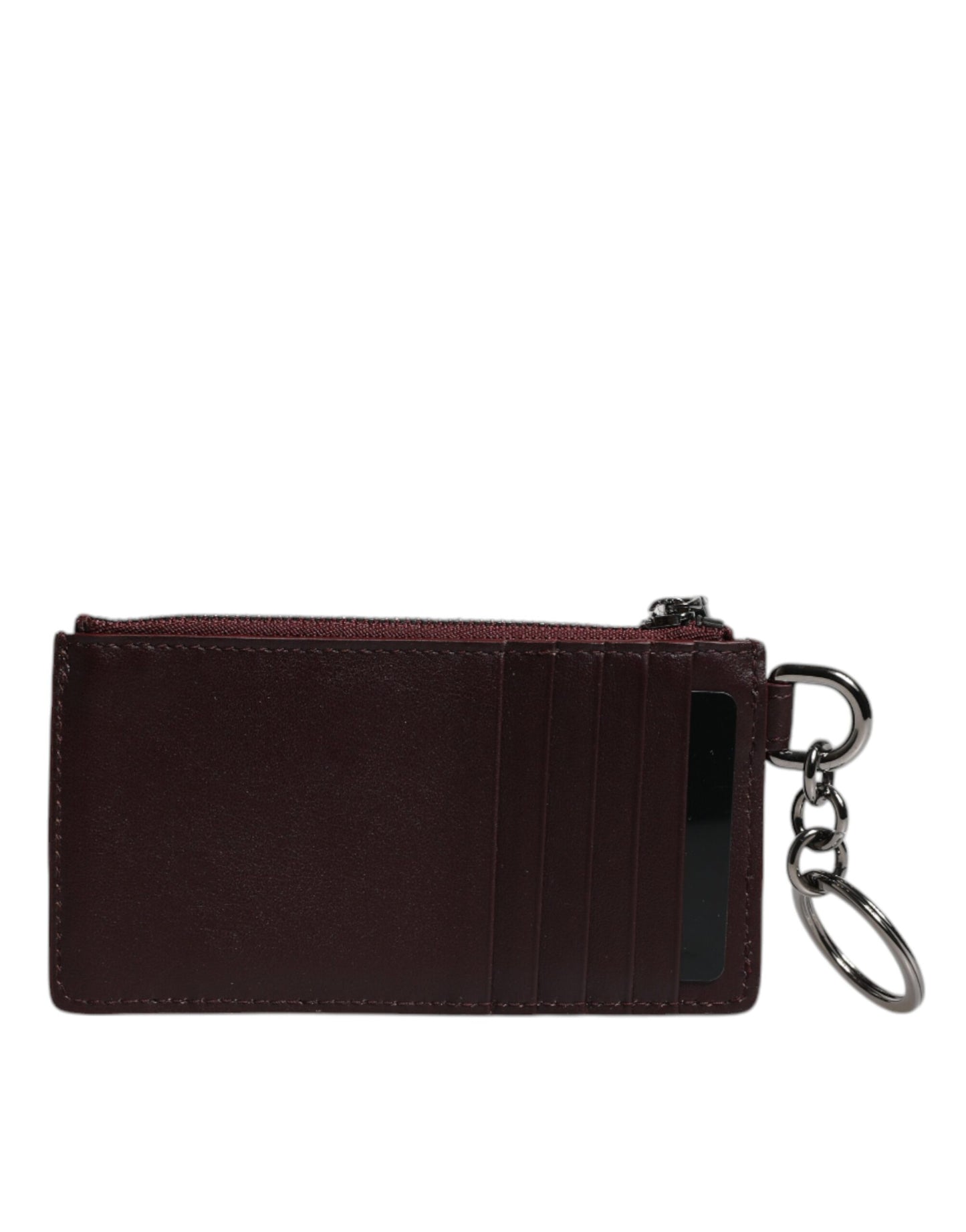 Dolce & Gabbana Brown Calfskin Leather Dg Logo Card Holder Wallet