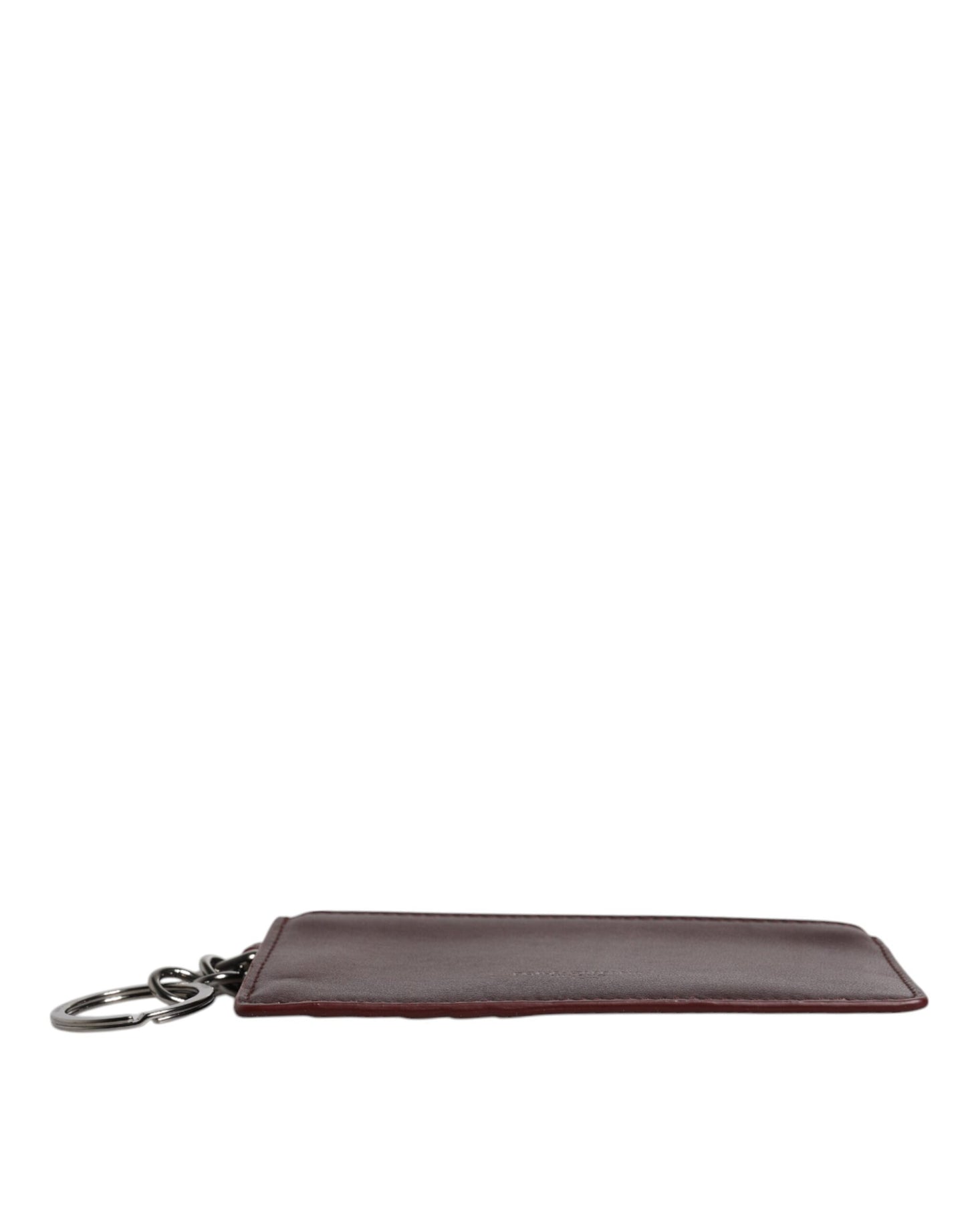 Dolce & Gabbana Brown Calfskin Leather Dg Logo Card Holder Wallet