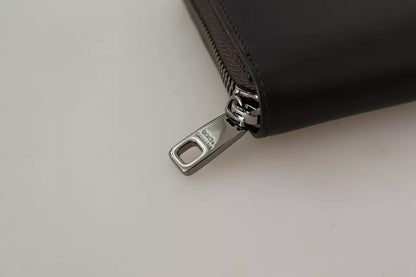 Dolce & Gabbana Black Exotic Leather Bifold Card Holder Wallet