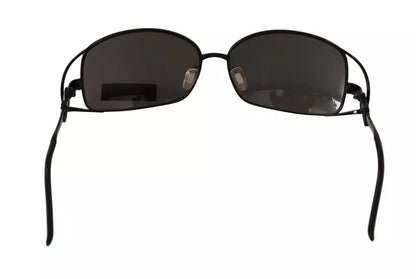 Dolce & Gabbana Black Metal Frame Logo Crystals Shades Sunglasses Dg2016B