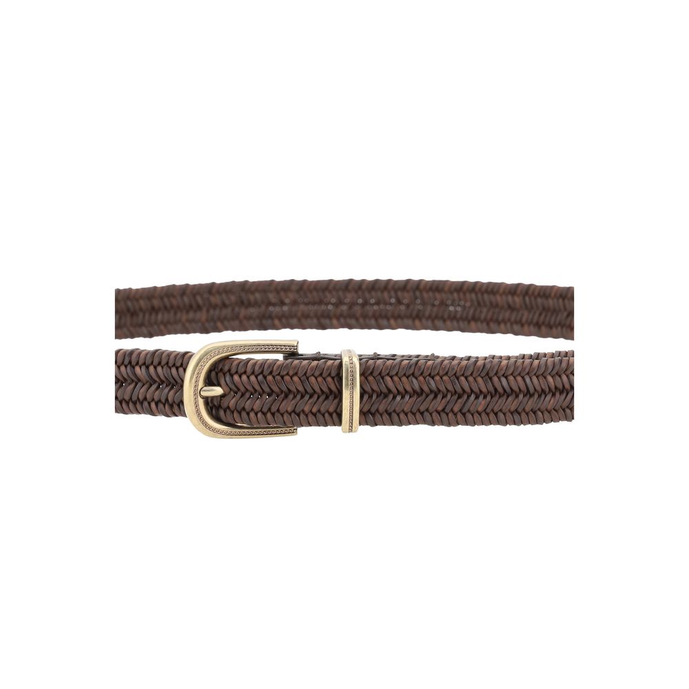 Braided stretch leather Belt