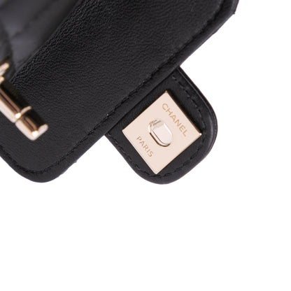Chanel Lambskin Cc In Love Heart Necklace Bag