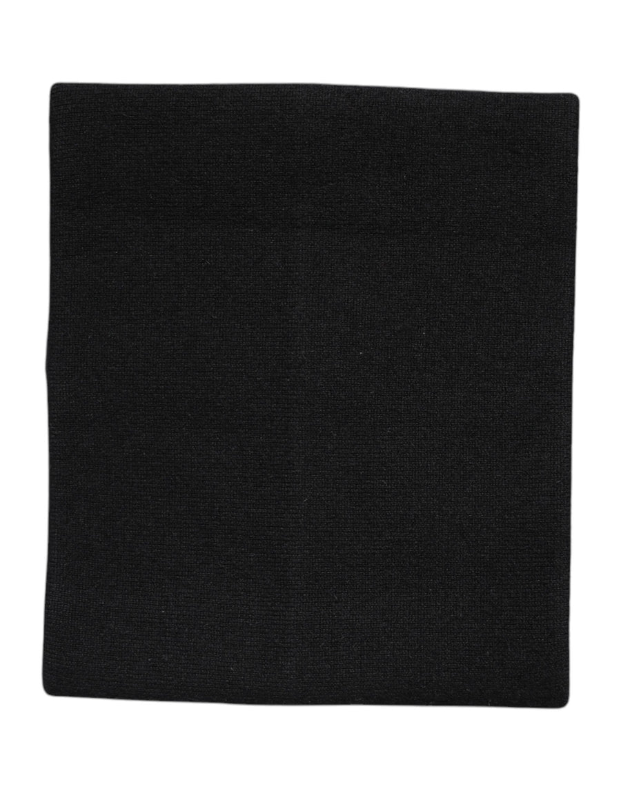 Black Cashmere Knitted Neck Warmer Foulard Scarf