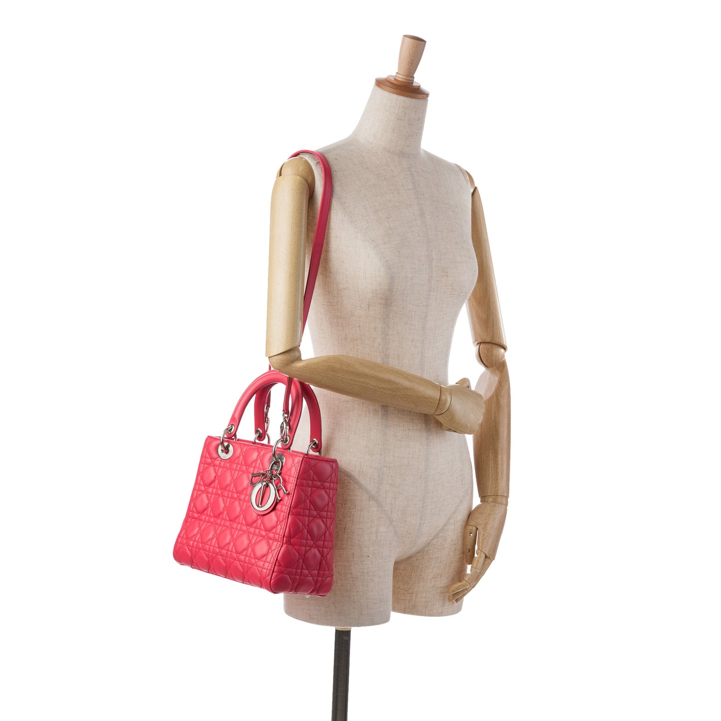 Dior Medium Lambskin Cannage Lady Dior