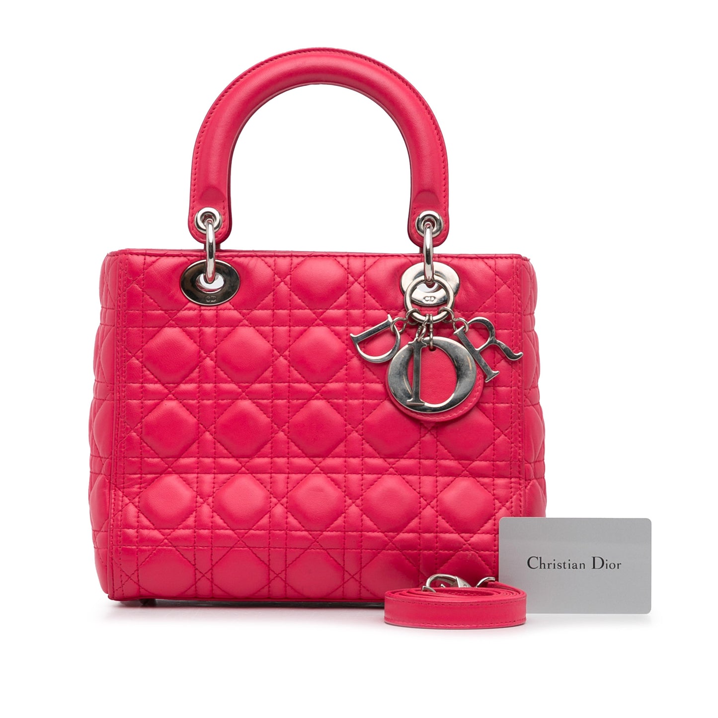 Dior Medium Lambskin Cannage Lady Dior