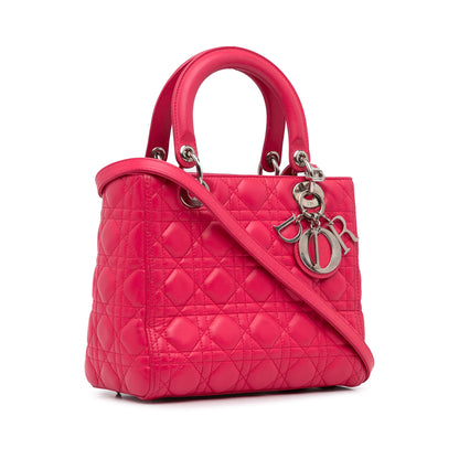 Dior Medium Lambskin Cannage Lady Dior