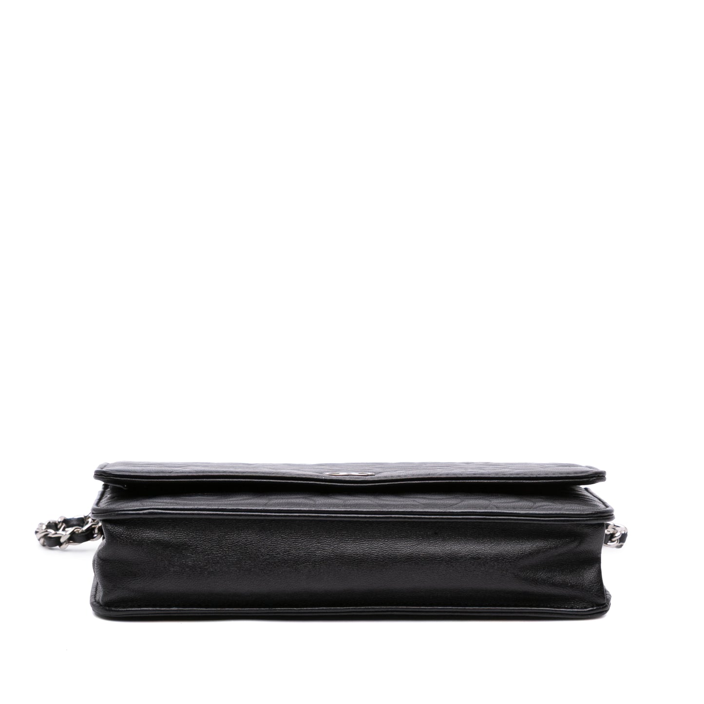 Chanel Camellia Embossed Lambskin Wallet On Chain