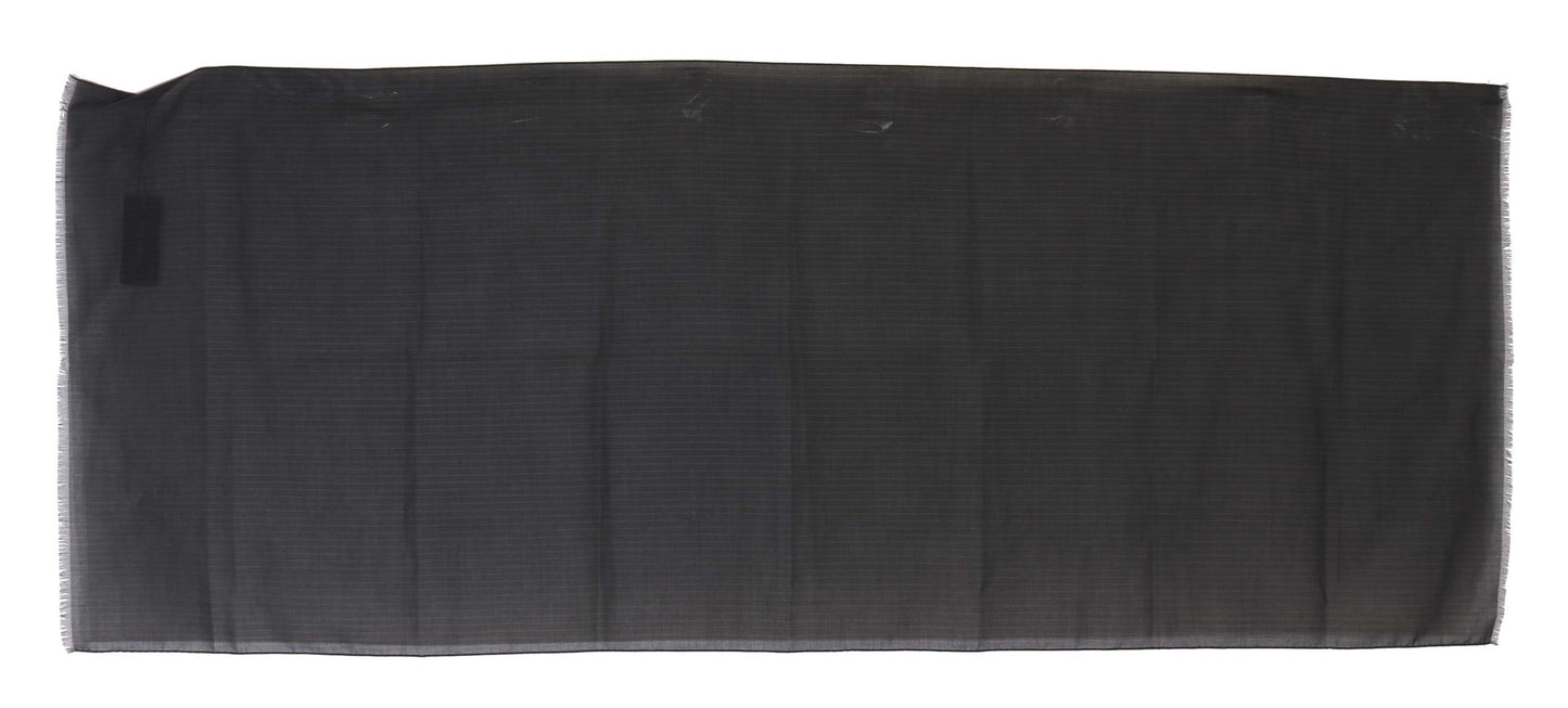 Dolce & Gabbana Elegant Gray Striped Wool Men'S Scarf