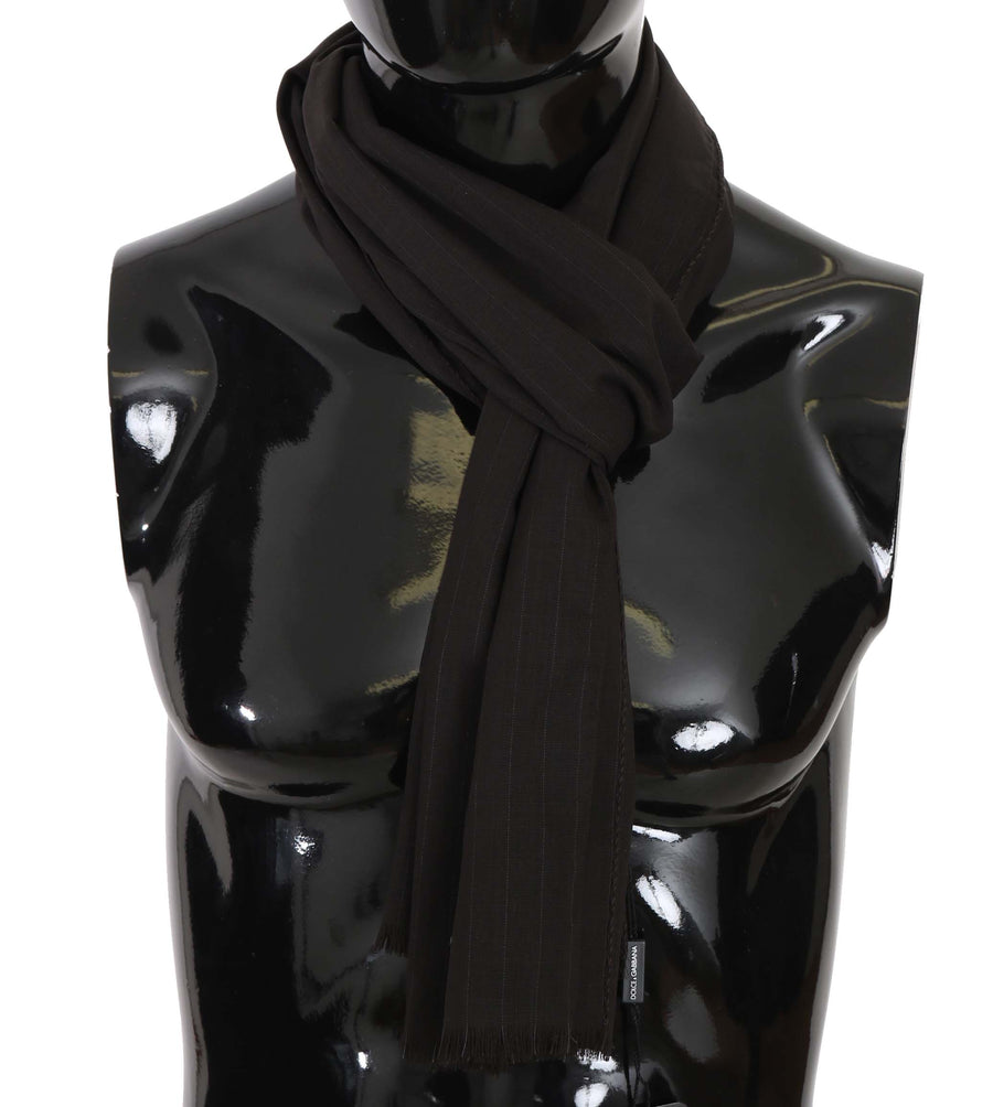 Dolce & Gabbana Elegant Striped Wool Men'S Scarf