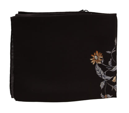 Dolce & Gabbana Elegant Silk Scarf Wrap In Luxe Brown