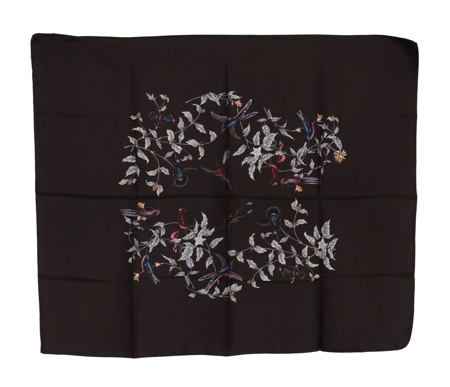 Dolce & Gabbana Elegant Silk Scarf Wrap In Luxe Brown