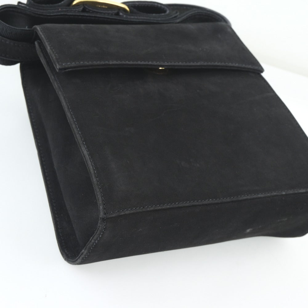 Salvatore Ferragamo Black Suede Vara