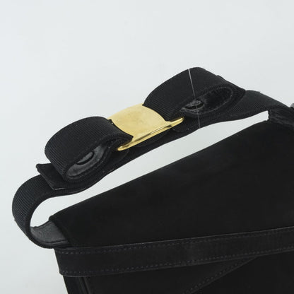 Salvatore Ferragamo Black Suede Vara