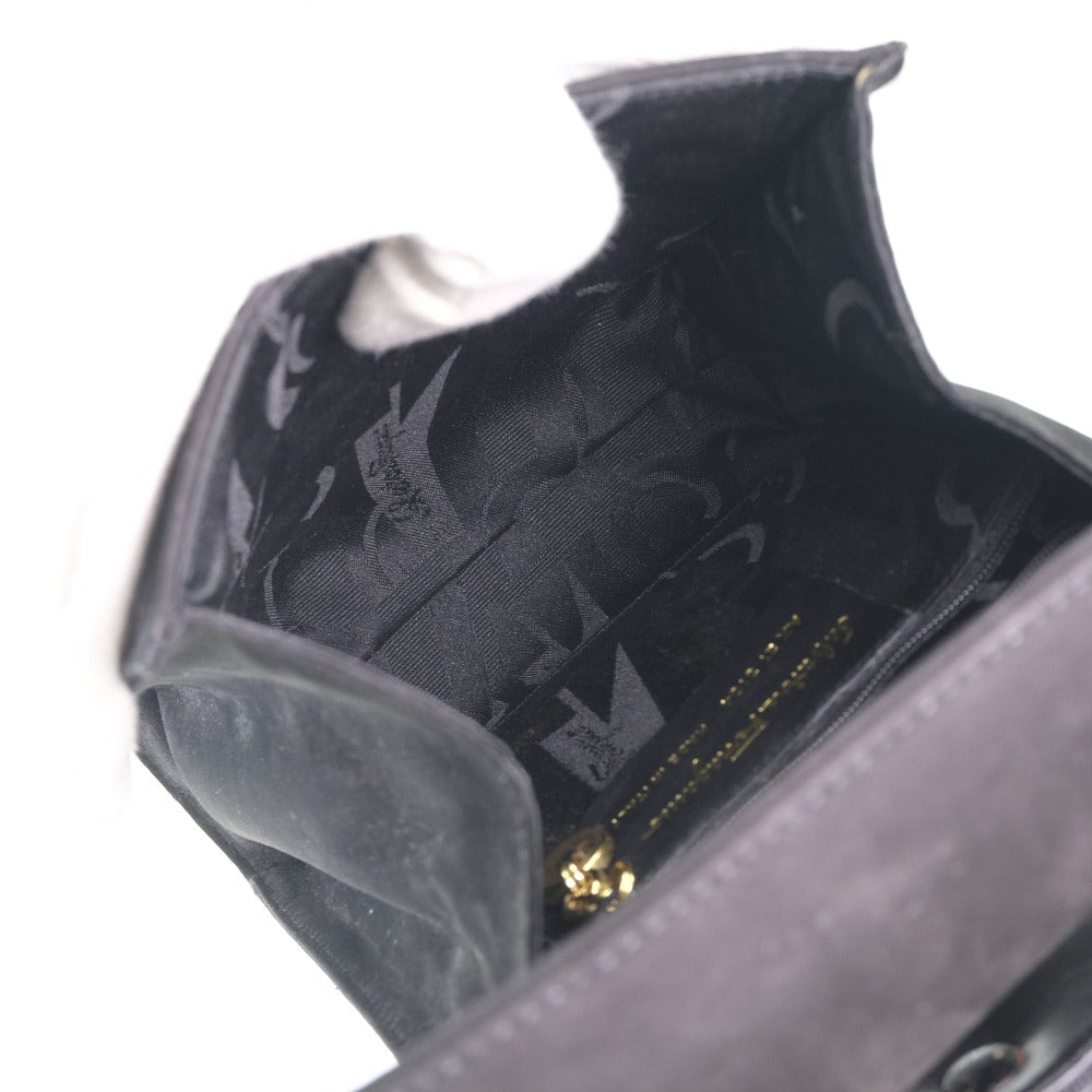 Salvatore Ferragamo Black Suede Vara