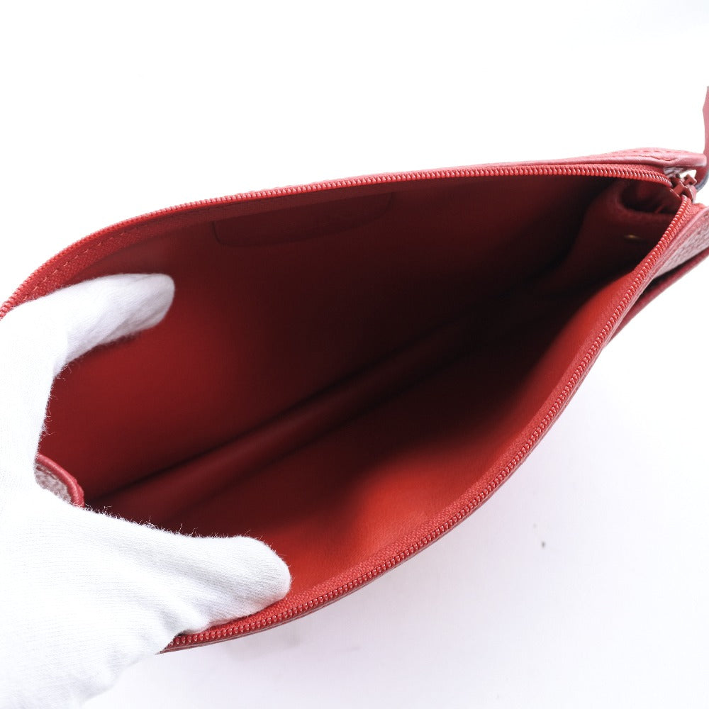 Dior Red Leather Clutch
