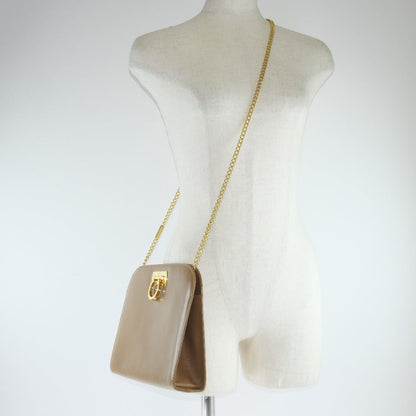 Salvatore Ferragamo Brown Leather Shoulder