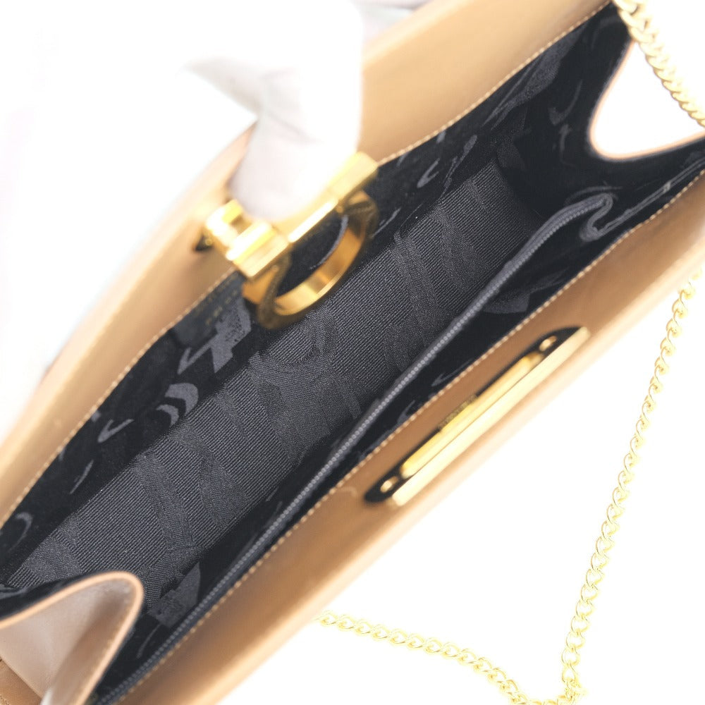 Salvatore Ferragamo Brown Leather Shoulder