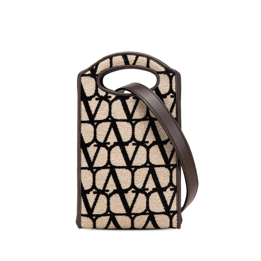 Valentino Mini Toile Loco Iconographe Vlogo Phone Bag