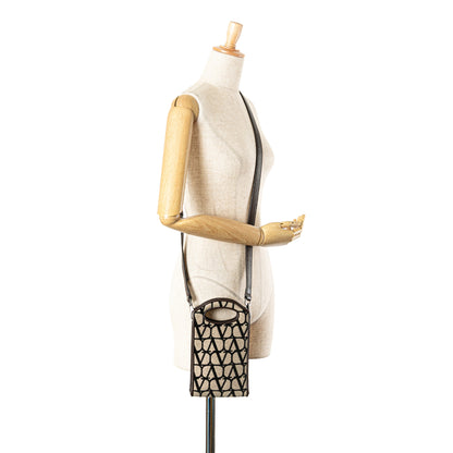 Valentino Mini Toile Loco Iconographe Vlogo Phone Bag
