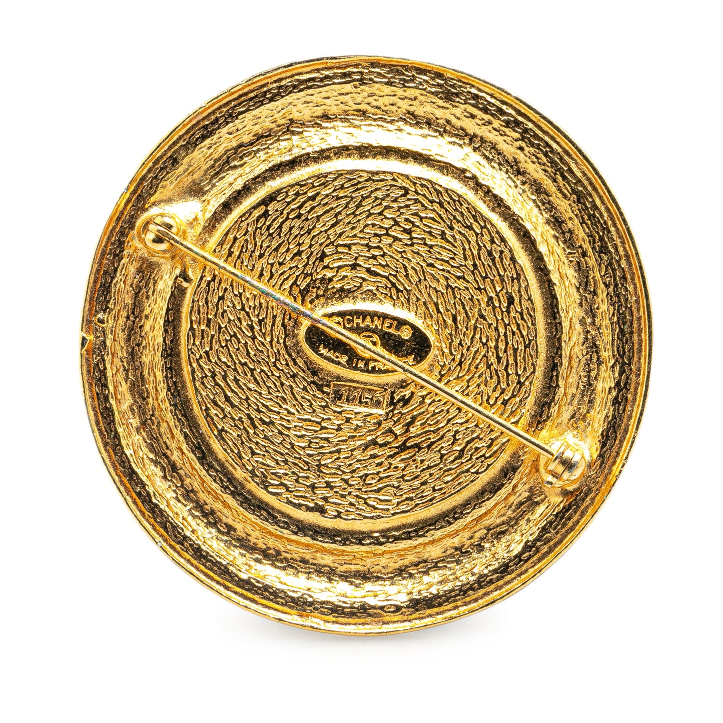 Chanel Vintage '31 Rue Cambon' Hammered Brooch (20992)