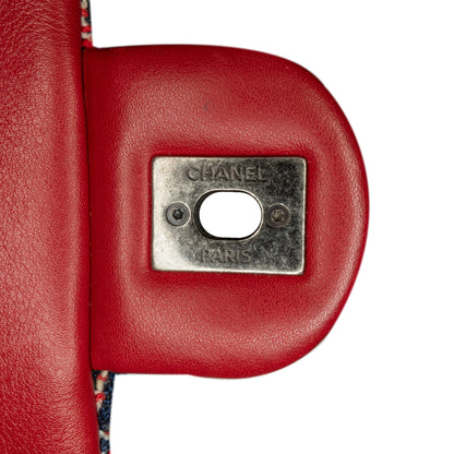 Chanel Cc Quilted Tweed Single Flap