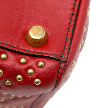 Dior Small Lambskin Cannage Studded Supple Lady Dior