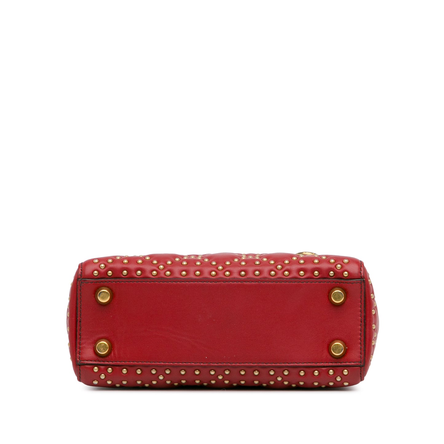 Dior Small Lambskin Cannage Studded Supple Lady Dior
