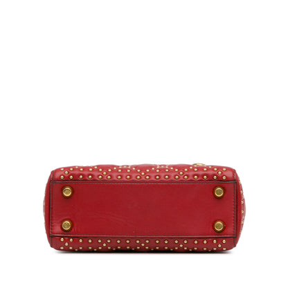 Dior Small Lambskin Cannage Studded Supple Lady Dior
