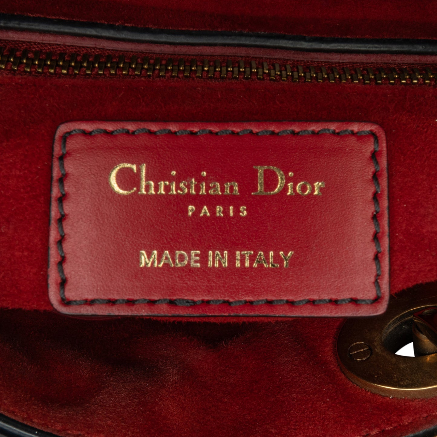 Dior Small Lambskin Cannage Studded Supple Lady Dior