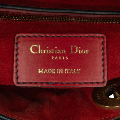 Dior Small Lambskin Cannage Studded Supple Lady Dior