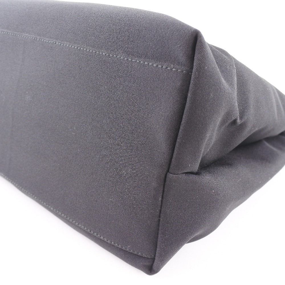 Salvatore Ferragamo Black Canvas Shoulder