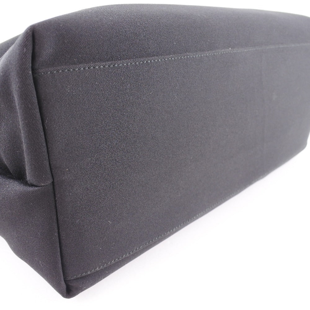 Salvatore Ferragamo Black Canvas Shoulder