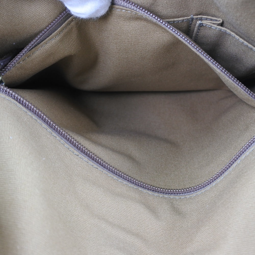 Salvatore Ferragamo Brown Canvas Clutch