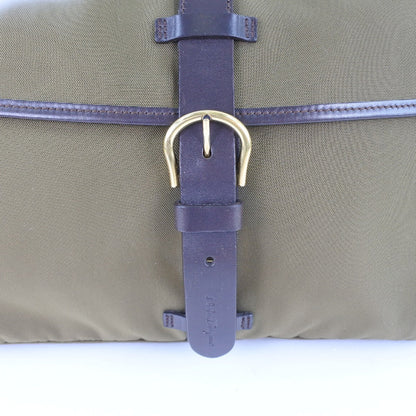 Salvatore Ferragamo Brown Canvas Clutch