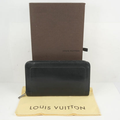 Louis Vuitton Black Leather Zippy Organizer
