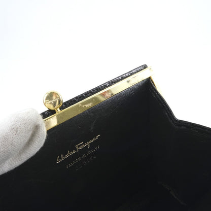 Salvatore Ferragamo Black Leather Vara