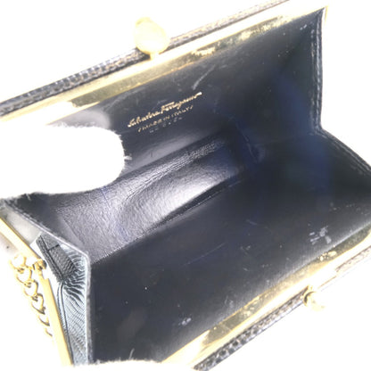 Salvatore Ferragamo Black Leather Vara