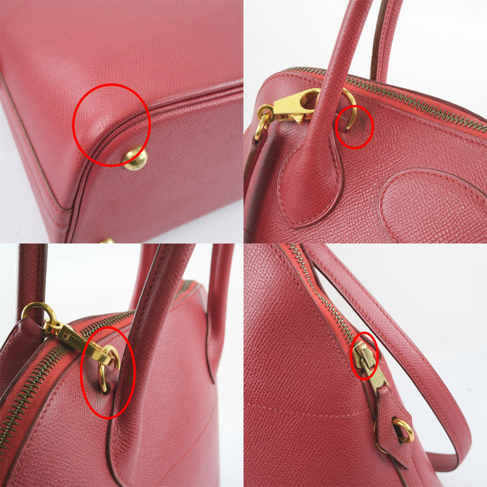 Hermès Red Leather Bolide