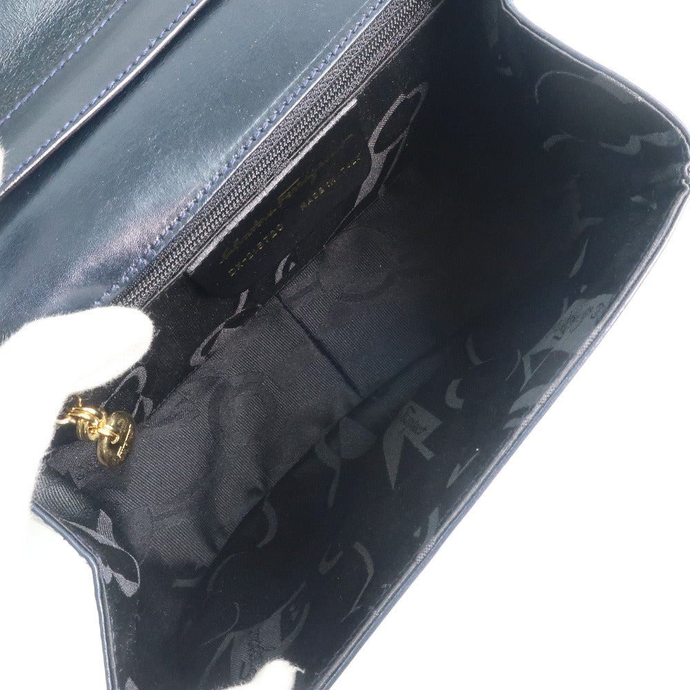 Salvatore Ferragamo Black Leather Vara