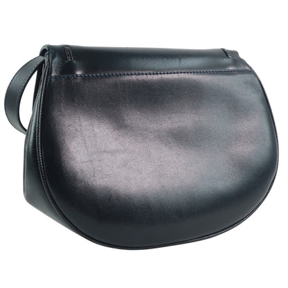 Salvatore Ferragamo Black Leather Vara