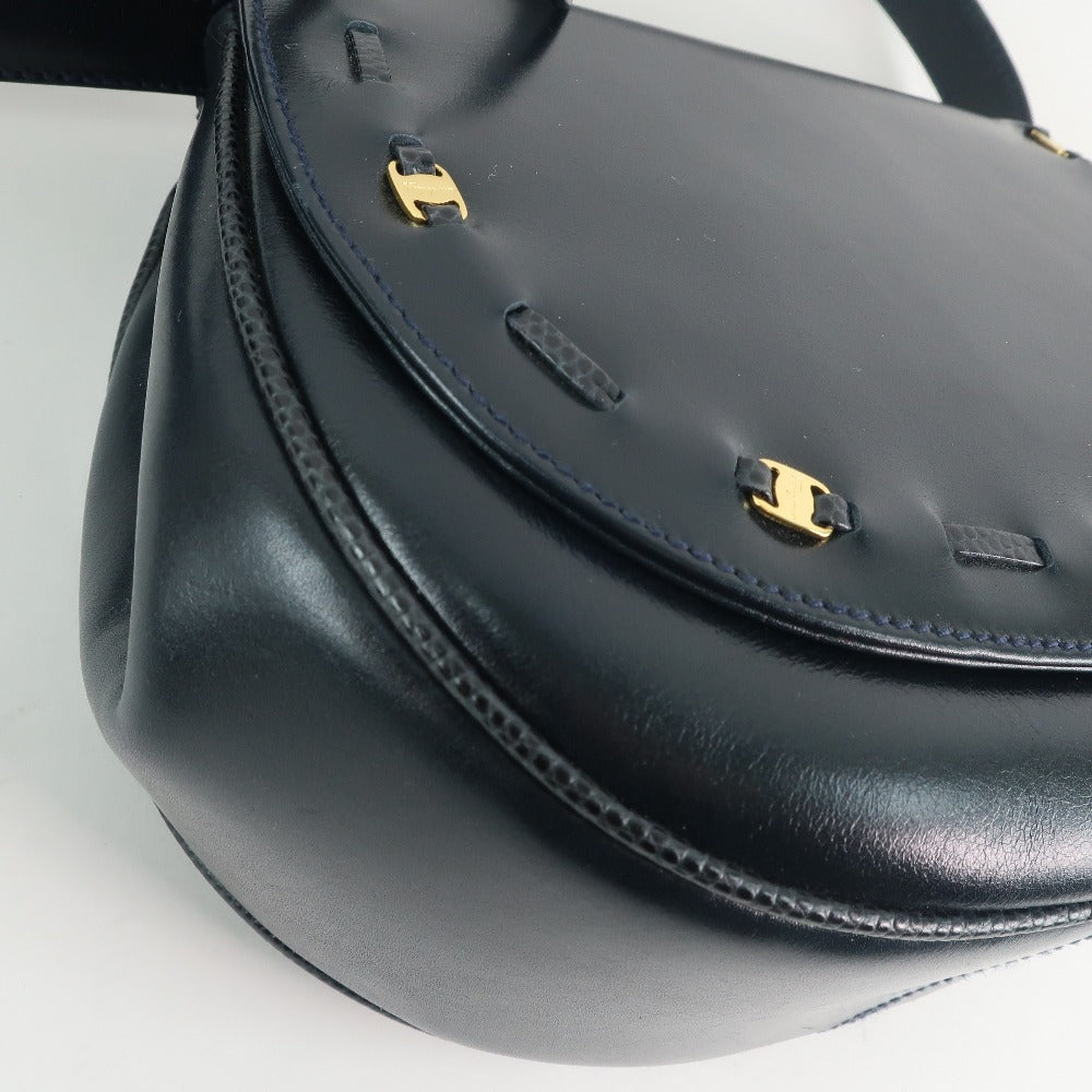 Salvatore Ferragamo Black Leather Vara