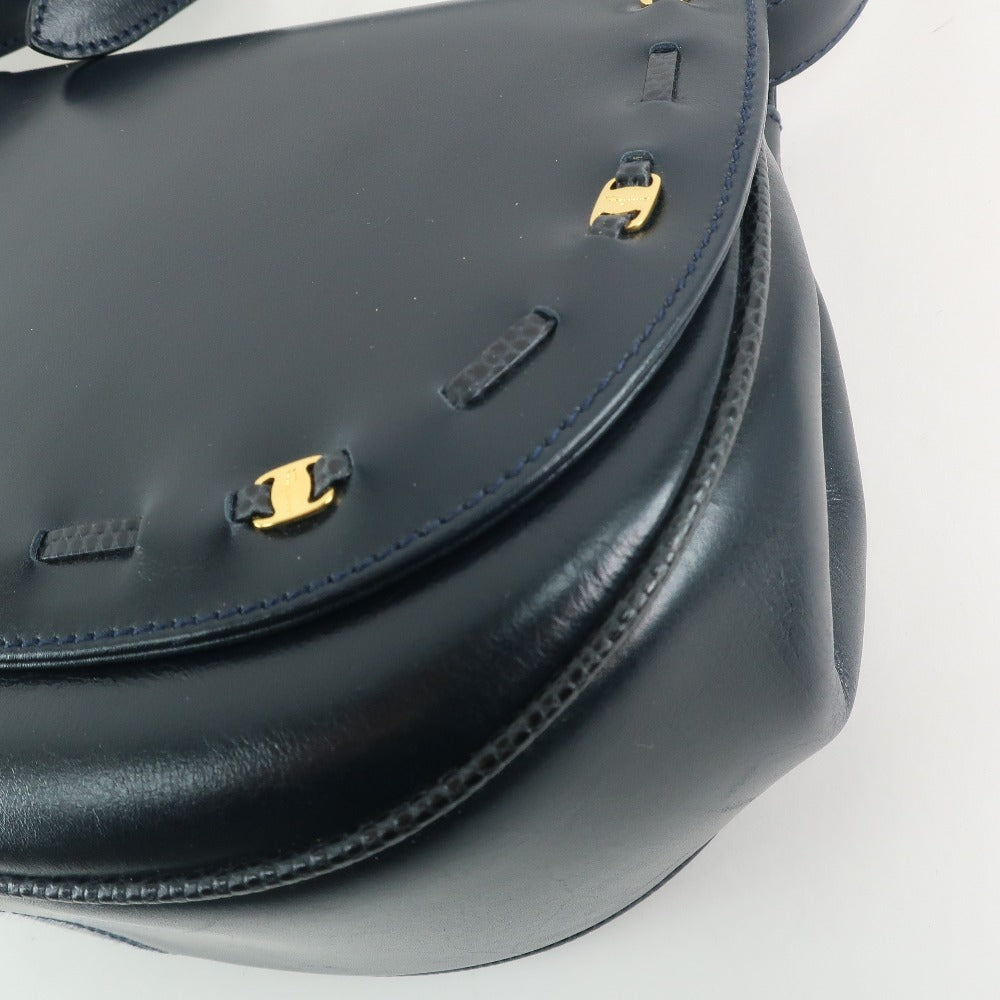 Salvatore Ferragamo Black Leather Vara