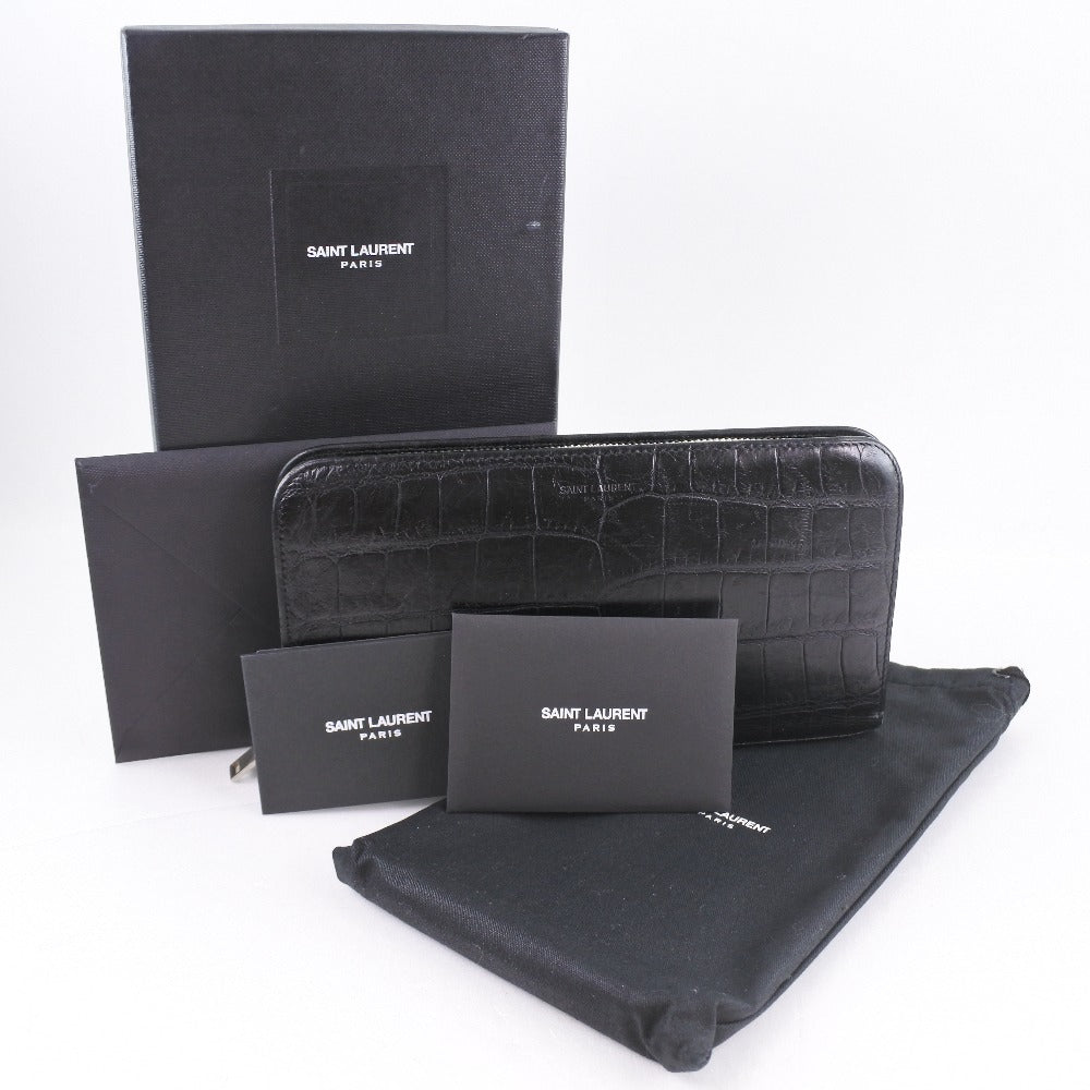 Saint Laurent Black Leather Wallet