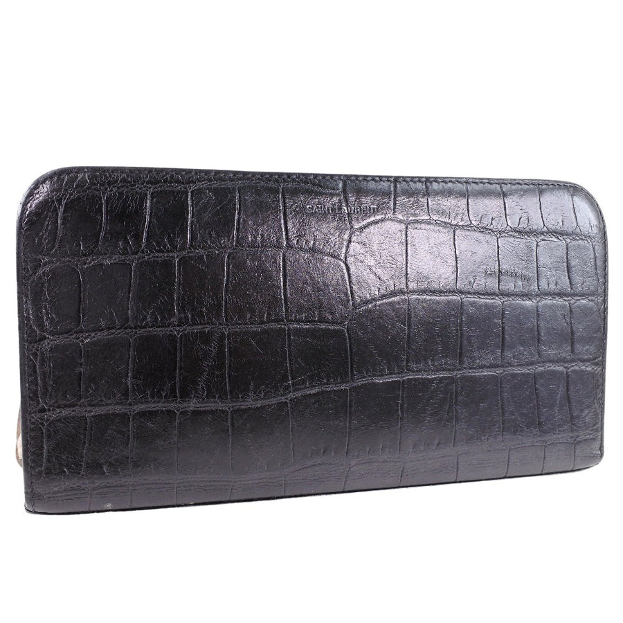 Saint Laurent Black Leather Wallet